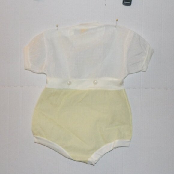 Baby Romper, Yellow and White, Vintage, Size 6-12 Months - Picture 6 of 6